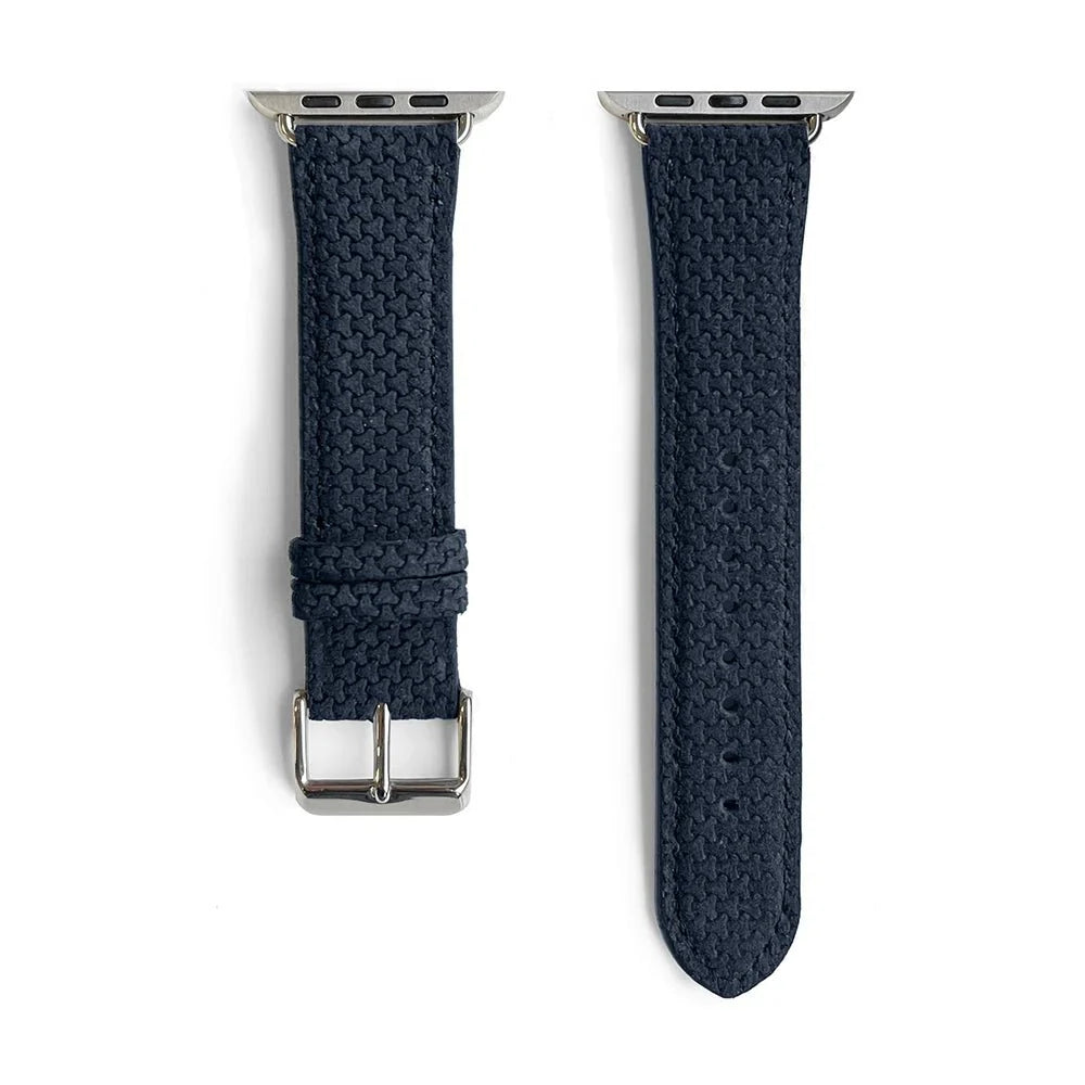 Le Graphite | Textured Genuine Leather Band (carbon fiber effect) - quickz - it