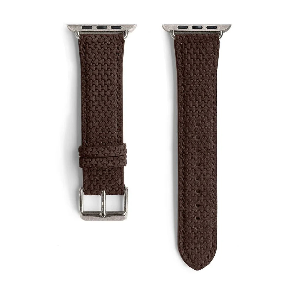 Le Graphite | Textured Genuine Leather Band (carbon fiber effect) - quickz - it