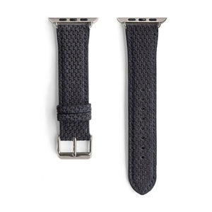 Le Graphite | Textured Genuine Leather Band (carbon fiber effect) - quickz - it